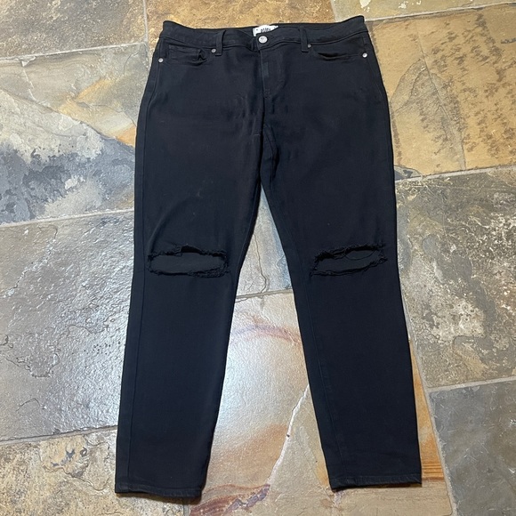 PAIGE - Verdugo Ankle Black Jeans Size 32 - Picture 4 of 8